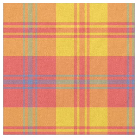 Tissu jaune bleu rouge de plaid de collection de (Fermer)