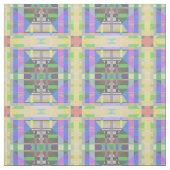 Tissu Jaune bleu violet géométrique (Échantillon)
