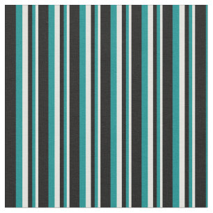 Tissu Jaune clair, cyan foncé et Motif noir