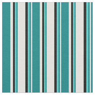Tissu Jaune clair, Turquoise, Turquoise et Noir