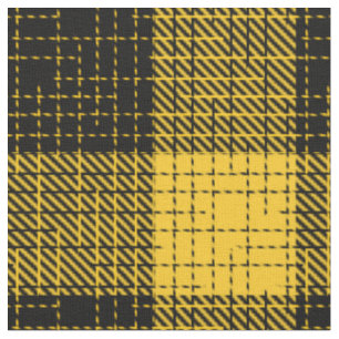 Tissu Jaune Croix à carreaux noirs Buffalo Check
