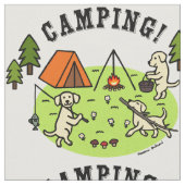 Tissu jaune de camping de Labradors (Fermer)
