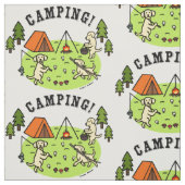Tissu jaune de camping de Labradors (Échantillon)