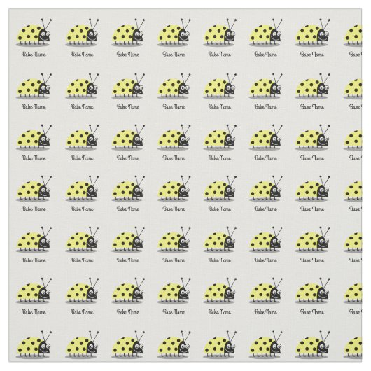 Tissu Jaune de Ladybug (Échantillon)