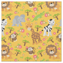Tissu jaune de safari de bébé