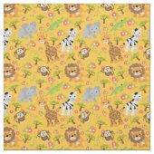 Tissu jaune de safari de bébé (Échantillon)