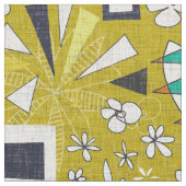 Tissu jaune de tiki (Fermer)