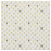 Tissu jaune d'émoticônes (Échantillon)