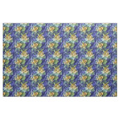 Tissu Jaune et bleu floral (Fat Quarter)