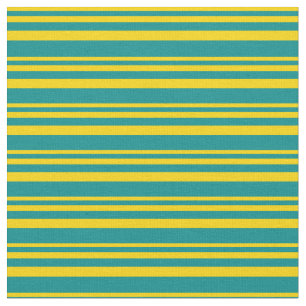 Tissu Jaune et cyan foncé Latéral/Motif rayé