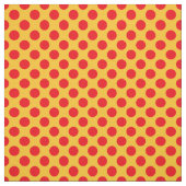 Tissu jaune et rouge de point de polka (Échantillon)