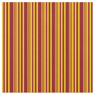 Tissu Jaune et rouge foncé Motif rayé/bordé