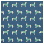 Tissu Jaune Lab à Scrubs bleu marine (Échantillon)