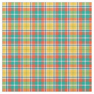Tissu Jaune lumineux et plaid vert de mode de Seafoam