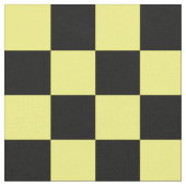 Tissu Jaune Motif de chèque noir Textile (Fermer)