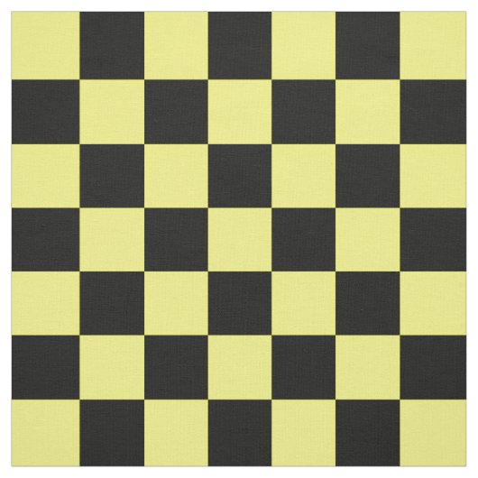 Tissu Jaune Motif de chèque noir Textile (Échantillon)