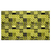 Tissu Jaune Noir Mixte Conception Motif Patchwork (Fat Quarter)