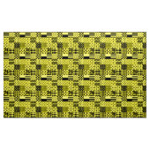 Tissu Jaune Noir Mixte Conception Motif Patchwork (Yard)
