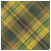 Tissu Jaune, orange et tartan vert de contrôle (Fermer)