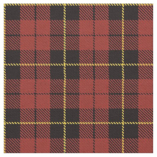 Tissu Jaune rouge marron léger de plaid/or/rayure noire (Fermer)