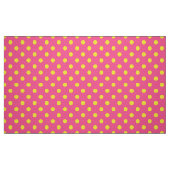 Tissu Jaune sur rose Pois Design Motif (Fat Quarter)