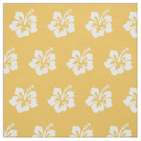 Jaune tropical chic de motif de fleur de ketmie