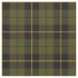 Tissu Jaune vert chaud de plaid d'O.D./or, rayure noire