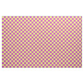 Tissu Jaune violet Checker Motif Textile (Yard)