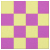 Tissu Jaune violet Checker Motif Textile (Fermer)