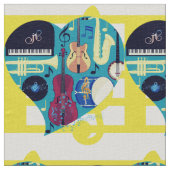 Tissu Jazz Blues (Détail)