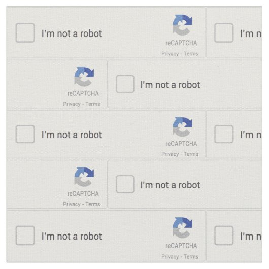 Tissu Je ne suis pas un Captcha de robot (Fermer)