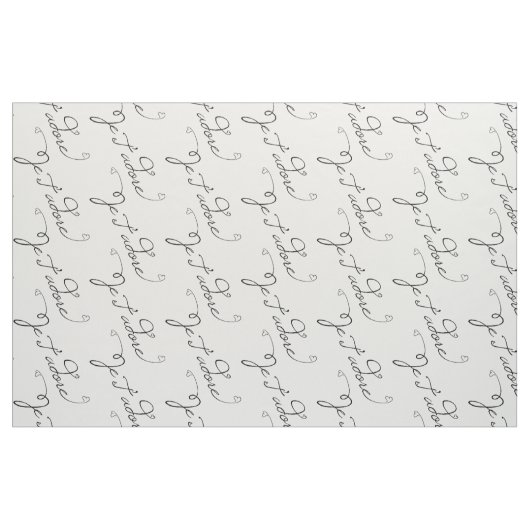 Tissu Je T adore (Yard)