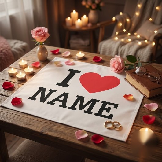 Tissu Je t'aime Nom