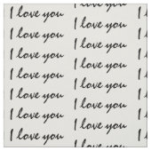 Tissu Je t'aime texte (Échantillon)