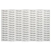 Tissu Je t'aime texte (Fat Quarter)