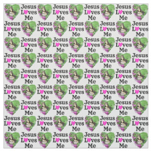 TISSU JÉSUS FLORAL, JOLIMENT BETTERFLY, M'AIME