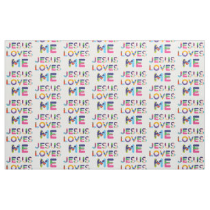 Tissu Jésus M'Aime Art Décoratif Coloré