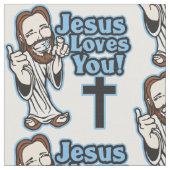 Tissu Jésus vous aime (Fermer)