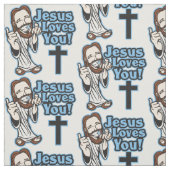 Tissu Jésus vous aime (Échantillon)