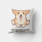 Tissu jeté Coussin Blanc Citation Chien Mignon 40× (Verso)