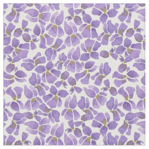 Tissu jeté en l'air de motif de violettes assez