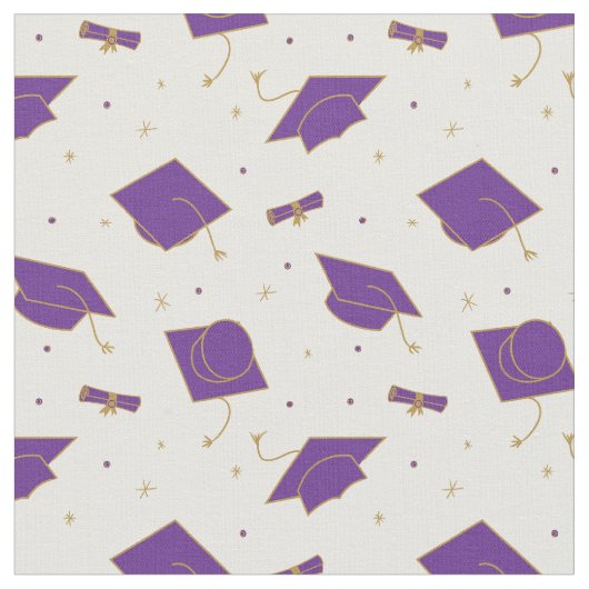 Tissu Jeu de capuchon de graduation violet (Fermer)