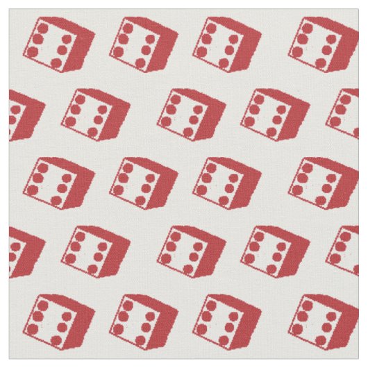Tissu Jeu de dés rouges (Fermer)