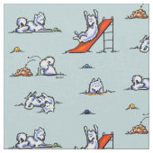 Tissu Jeu Samoyeds Touch de Turquoise (Fermer)