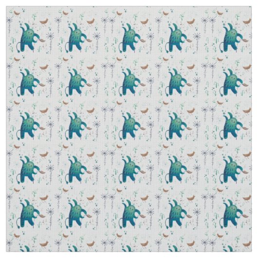 Tissu joli animal de forêt (Échantillon)