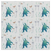 Tissu joli animal de forêt (Fermer)