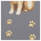 Tissu Joli chien Retriever doré (Fermer)