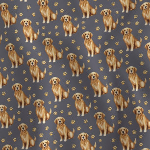 Tissu Joli chien Retriever doré
