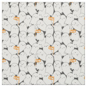 Tissu Joli Fantômes d'Halloween avec petits drapeaux ora (Échantillon)