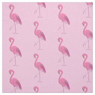 Tissu Joli flamant rose, arrière - plan rose